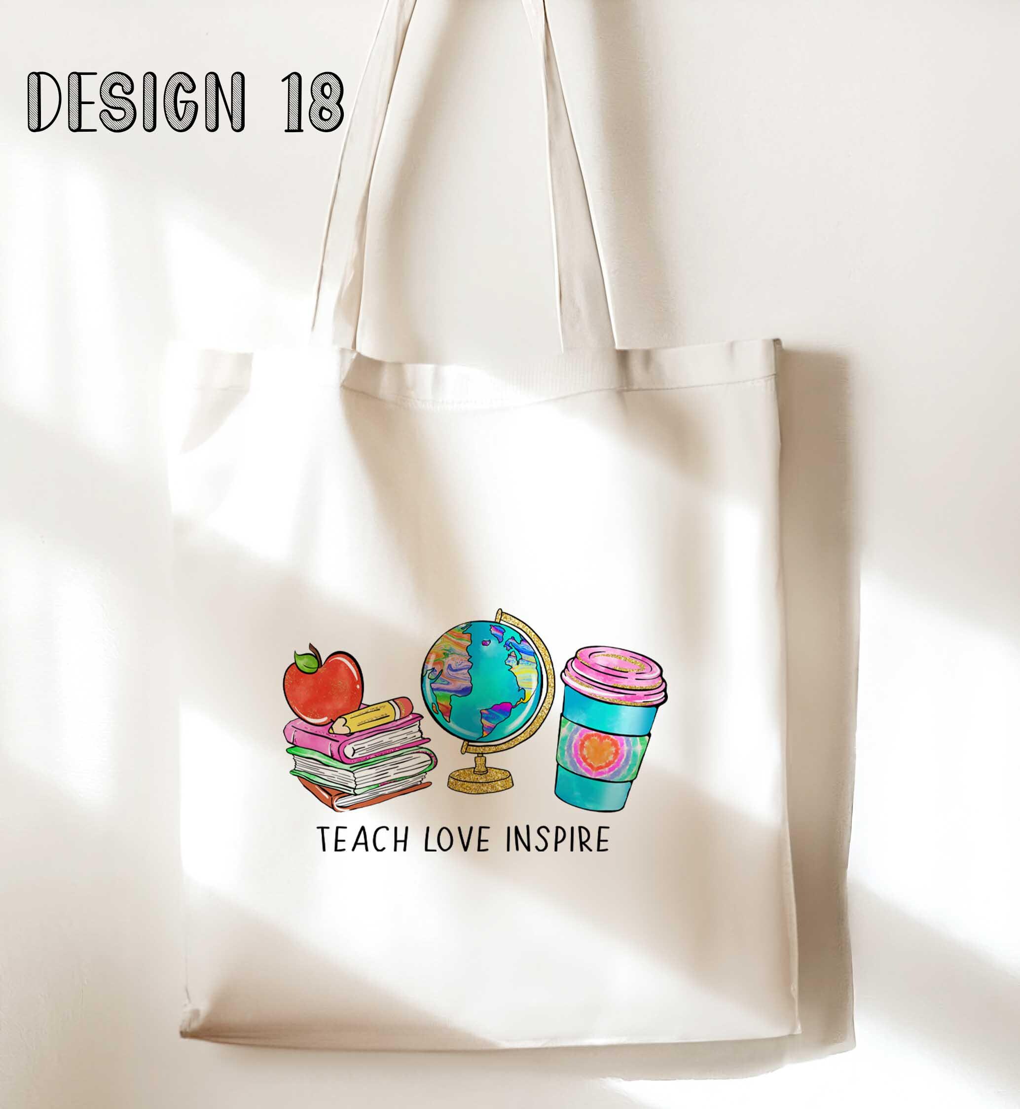 Teacher Appreciation Tote Bag – Personalised White Shoulder Bag Gift - Image 8