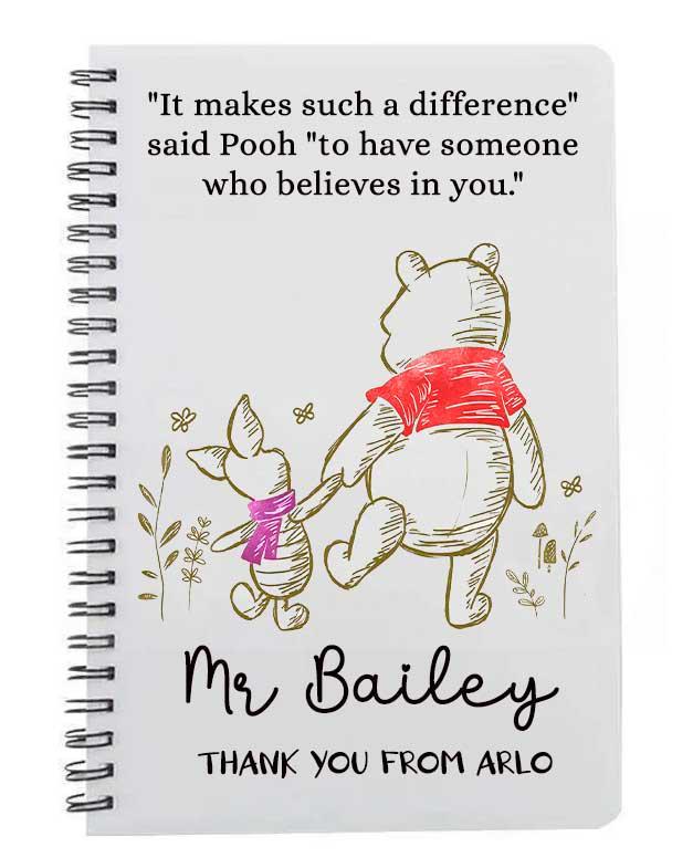 Personalised Winnie the Pooh A5 Notebook - Image 2