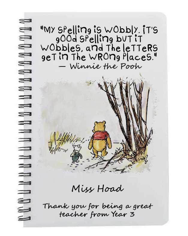 Personalised Winnie the Pooh A5 Notebook - Image 4