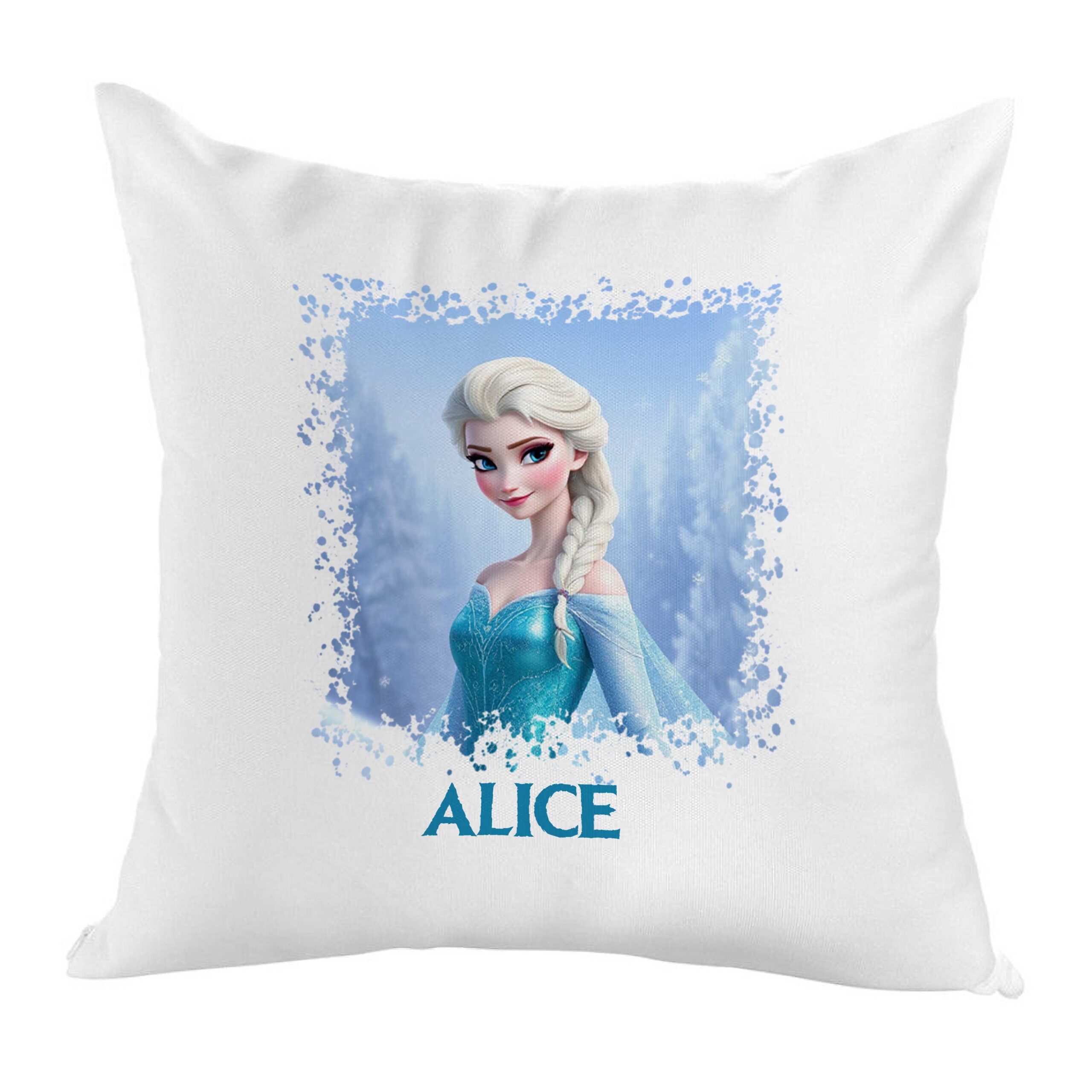 Personalised Ice Princess Cushion and Cover Satin - Image 2