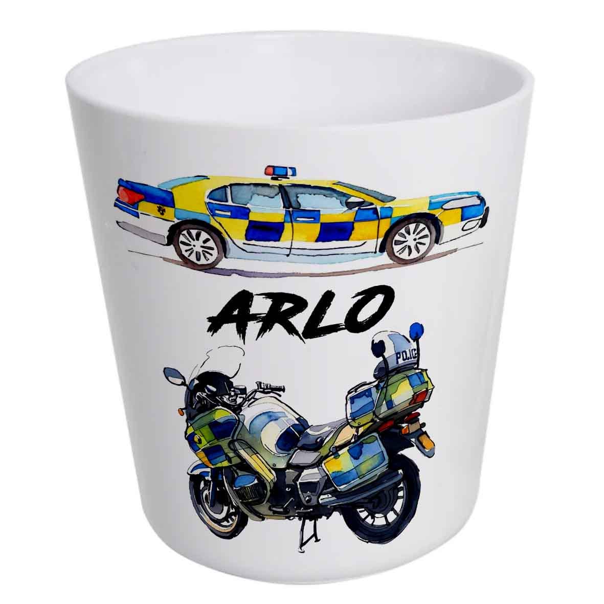 Personalised Kids Dinner Set | Police Car Design - Image 4
