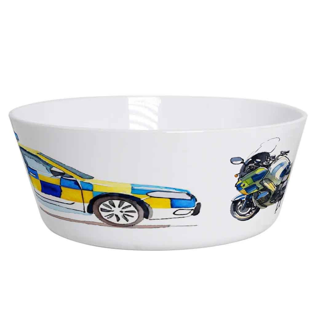 Personalised Kids Dinner Set | Police Car Design - Image 3