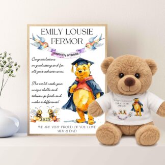 Personalised Graduation Teddy Bear 2025 – Custom Keepsake Gift for Students