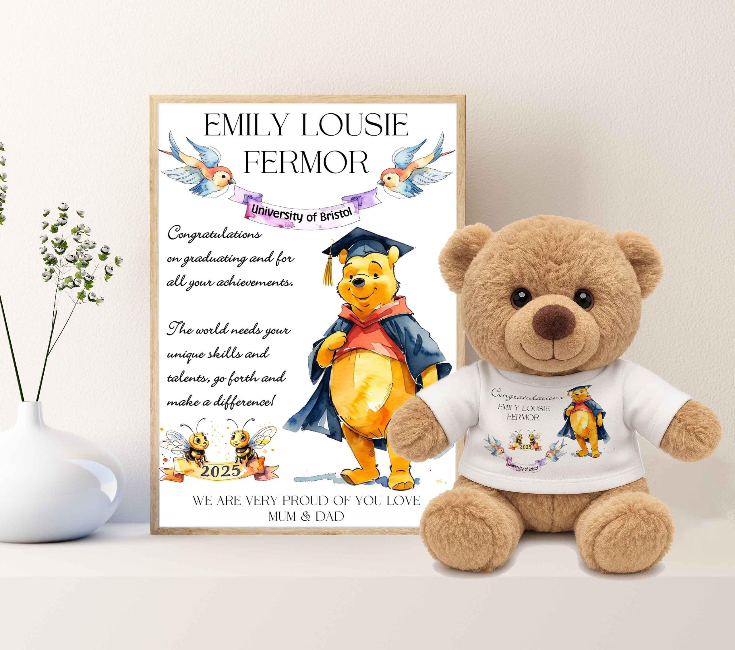 Personalised Graduation Teddy Bear 2026 – Custom Keepsake Gift for Students