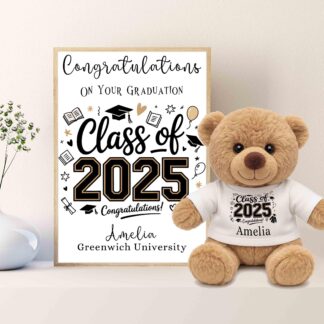 Personalized Graduation Bear 2025: Custom College Gift