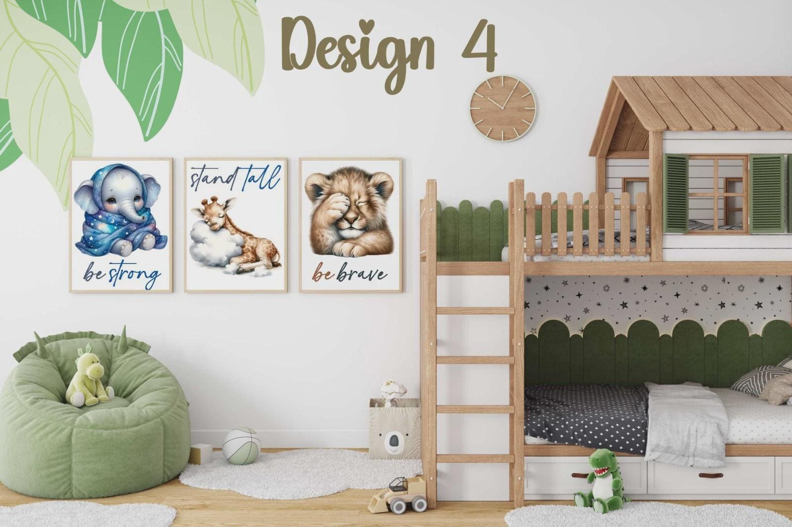 Set of 3 Safari Jungle Zoo Animal Prints – Fine Art Nursery Wall Decor – Baby Room Wall Art for Boys or Girls - Image 3