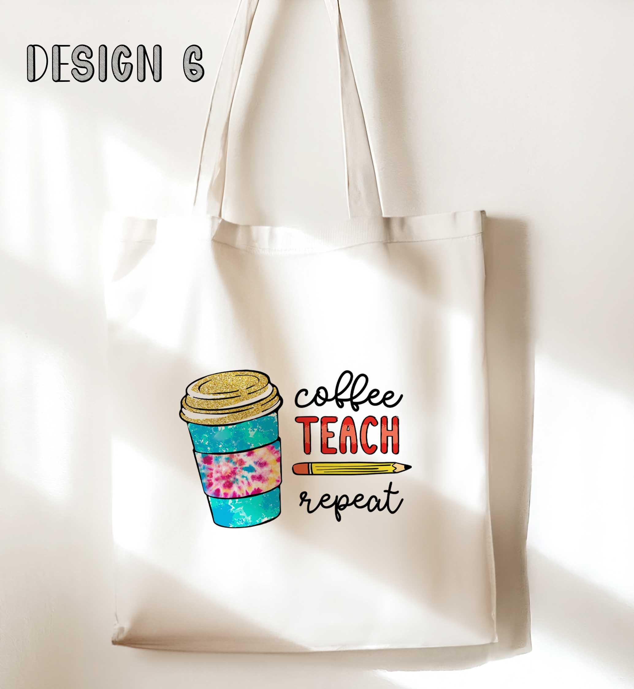 Personalised White Tote Bag Teacher Thank You Gift Custom Name Bag UK - Image 6