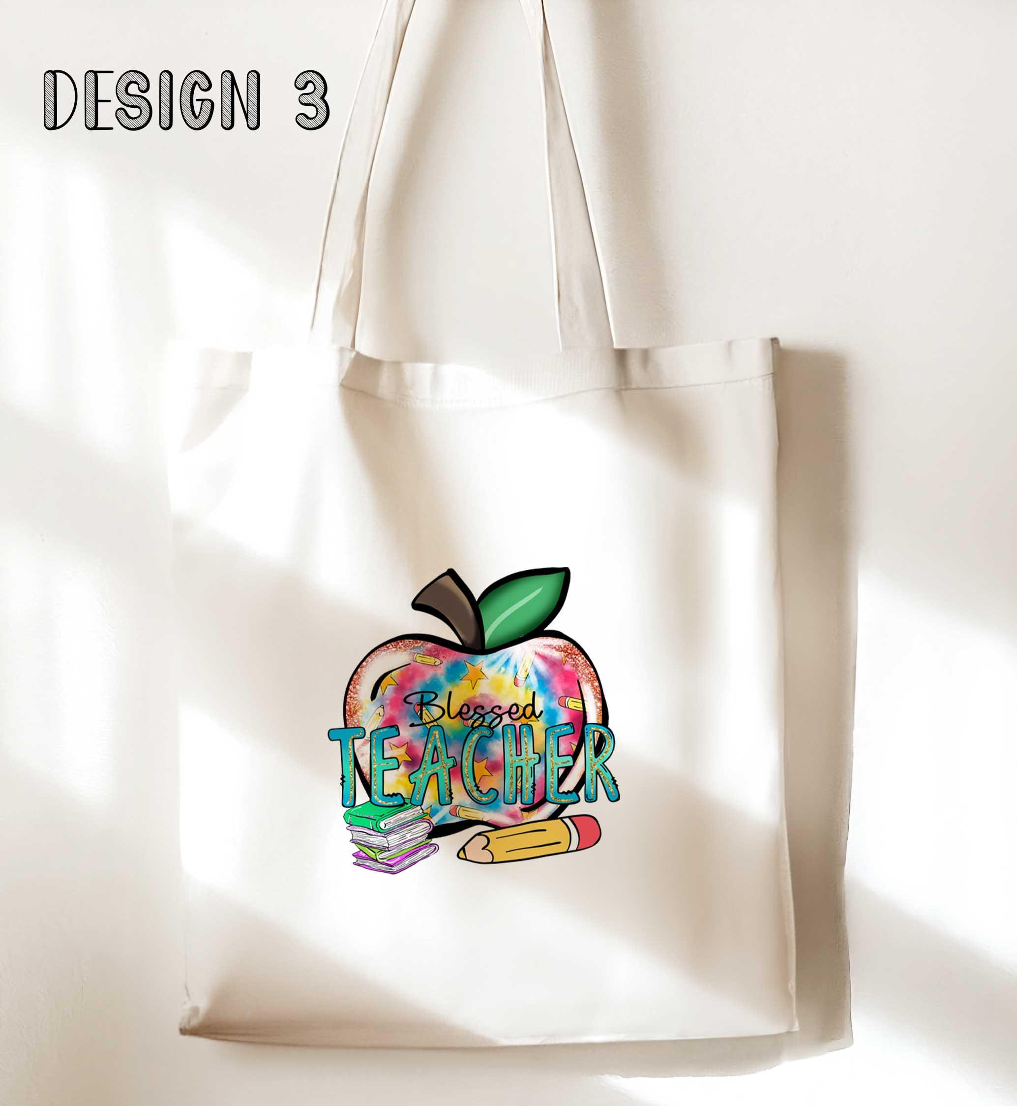 Personalised White Tote Bag Teacher Thank You Gift Custom Name Bag UK - Image 4
