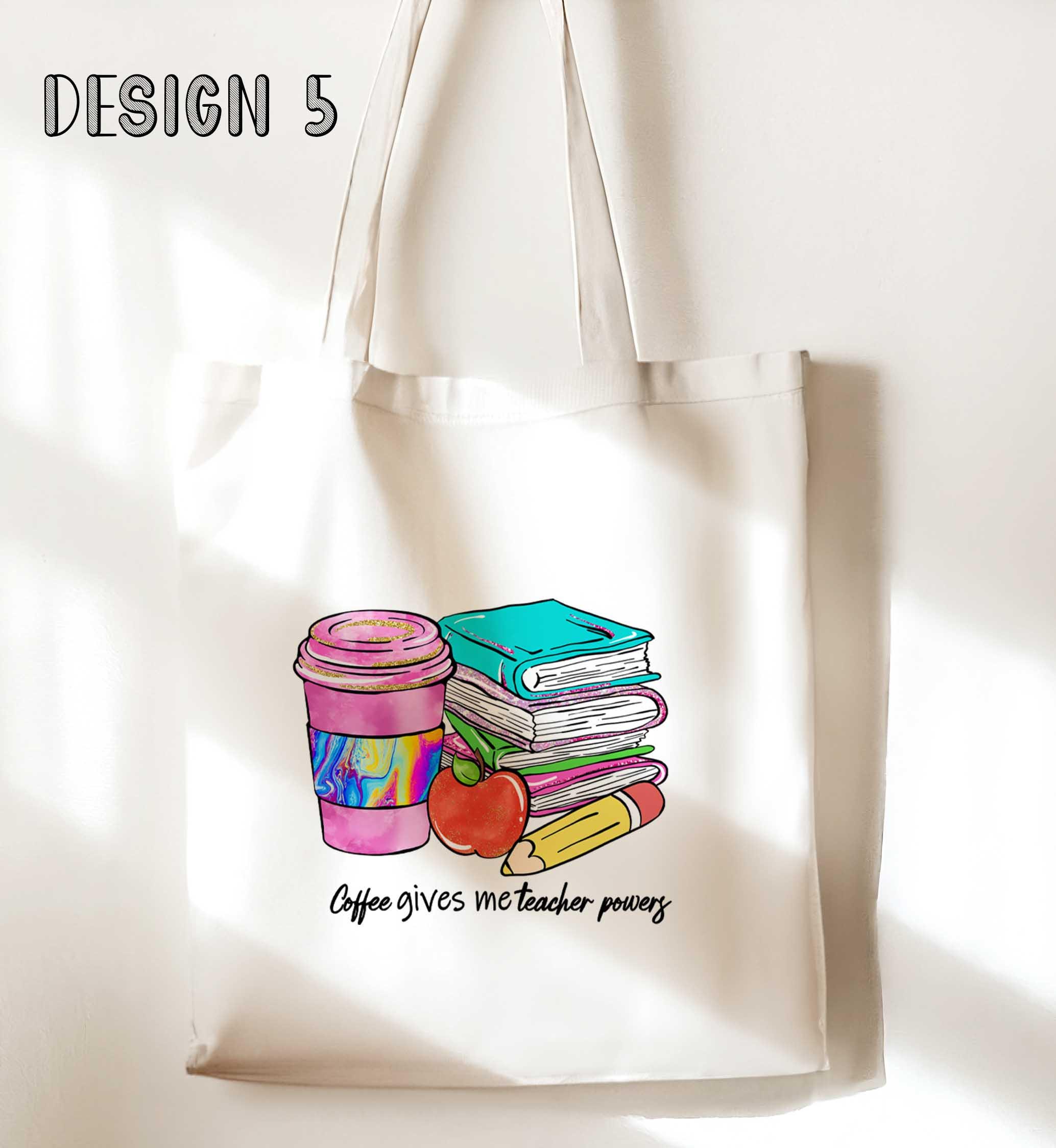 Personalised White Tote Bag Teacher Thank You Gift Custom Name Bag UK - Image 5