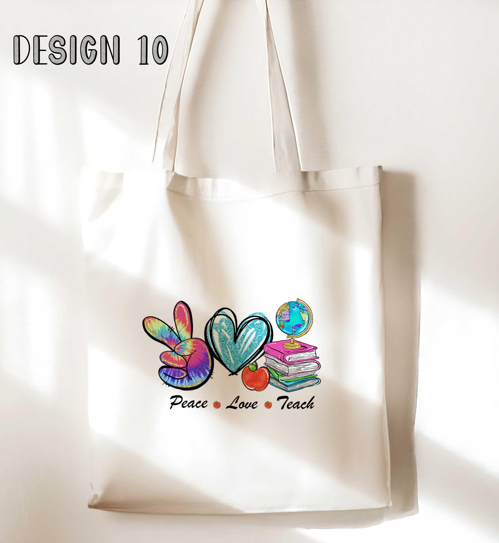 Personalised White Tote Bag Teacher Thank You Gift Custom Name Bag UK - Image 10