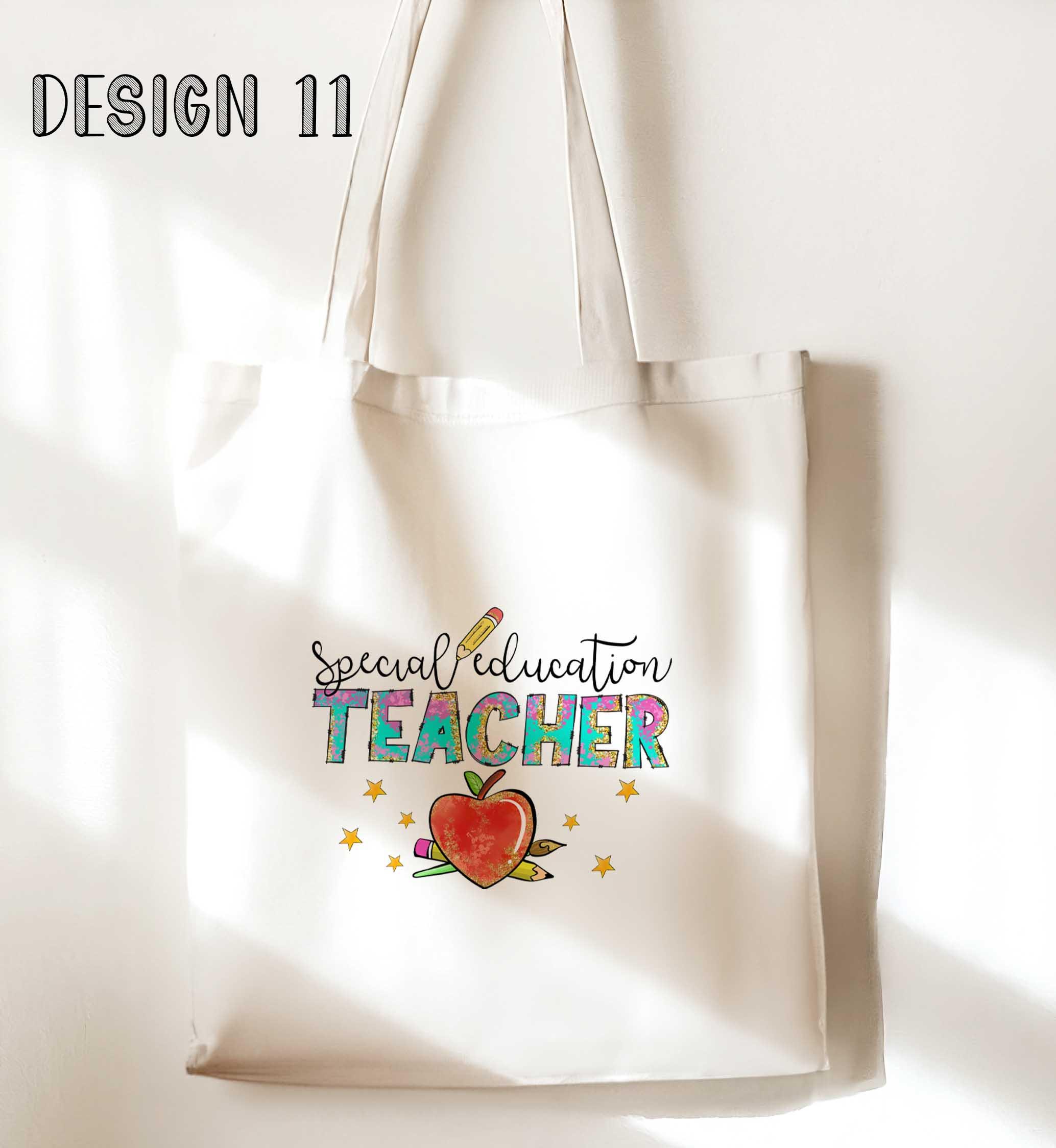 Teacher Appreciation Tote Bag – Personalised White Shoulder Bag Gift - Image 2