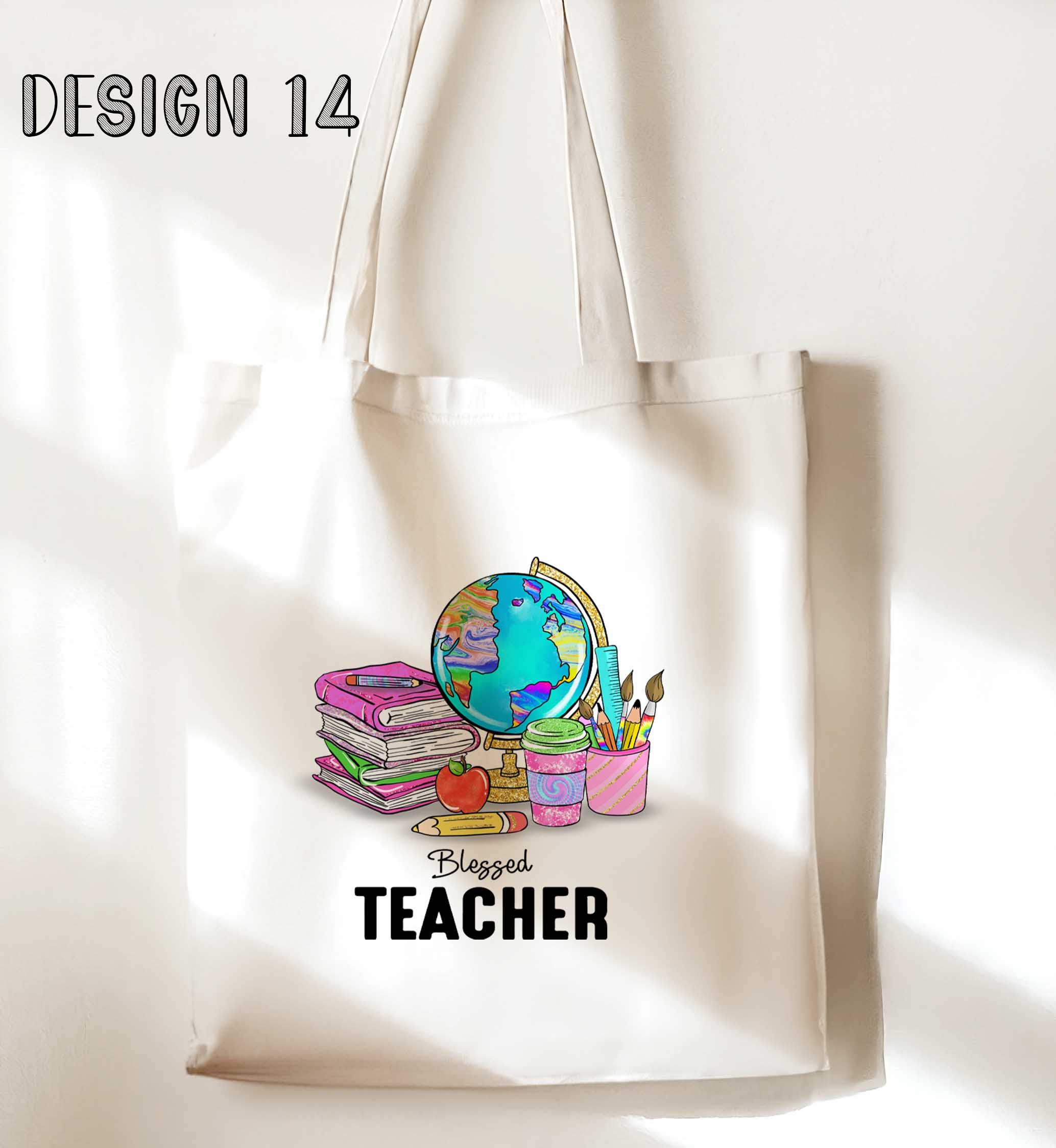 Teacher Appreciation Tote Bag – Personalised White Shoulder Bag Gift - Image 5