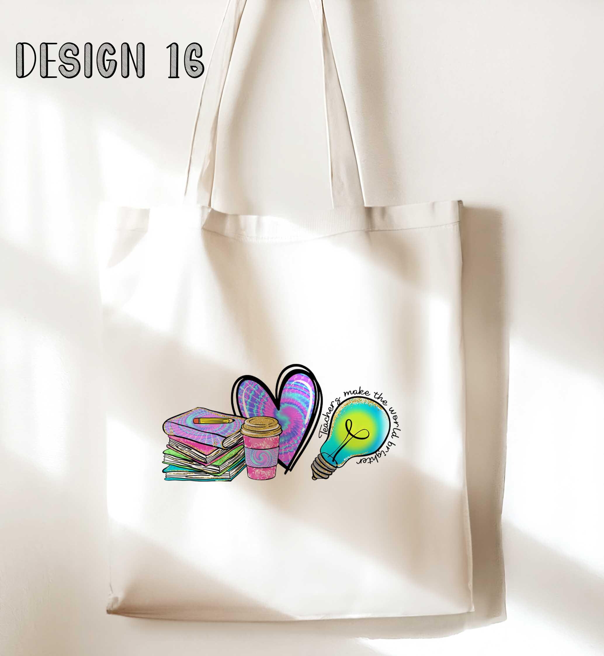 Teacher Appreciation Tote Bag – Personalised White Shoulder Bag Gift - Image 7