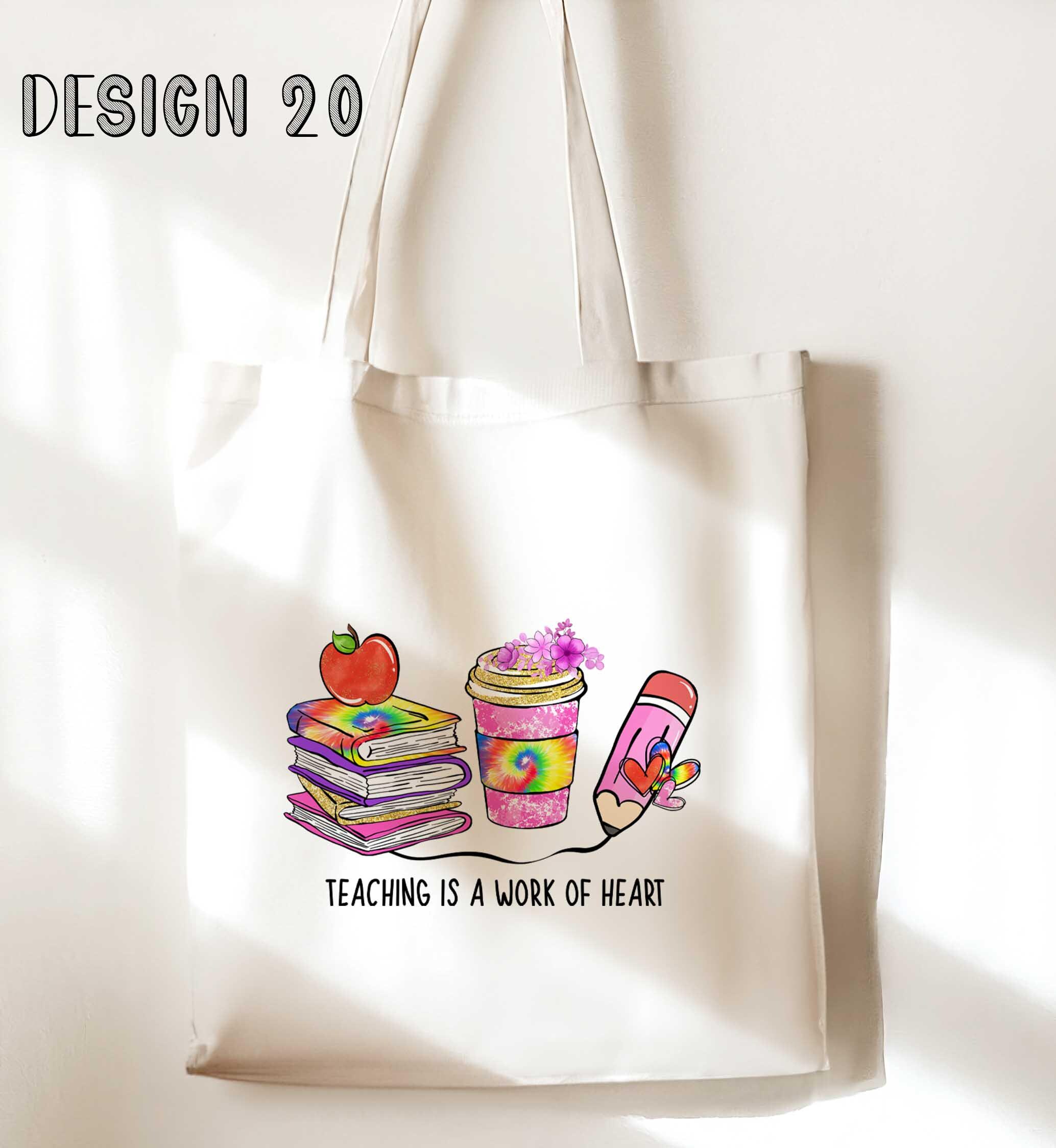 Teacher Appreciation Tote Bag – Personalised White Shoulder Bag Gift - Image 10