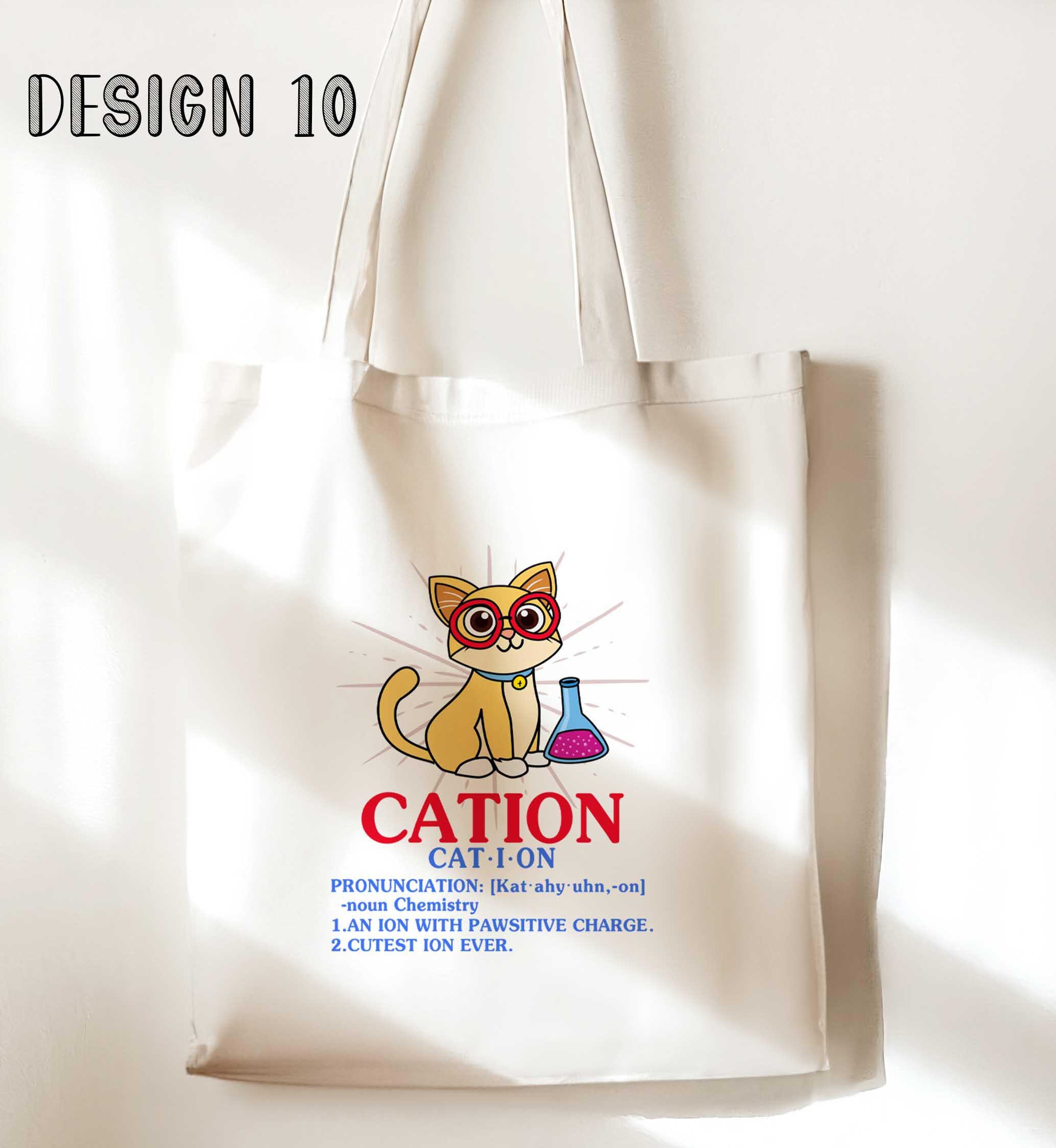Personalised Teacher Gift Tote – White Bag for Science and Maths Teachers - Image 3