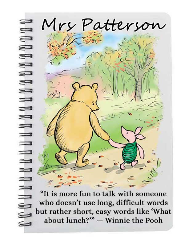Personalised Winnie the Pooh A5 Notebook - Image 3