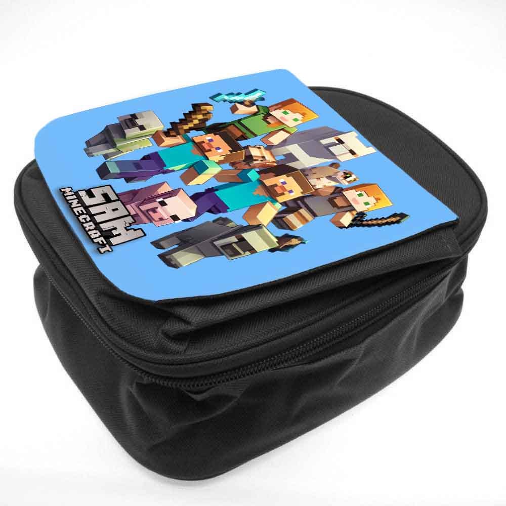 Personalised Gamer Lunch Box – Pixel Kids School Lunch Bag with Name - Image 4