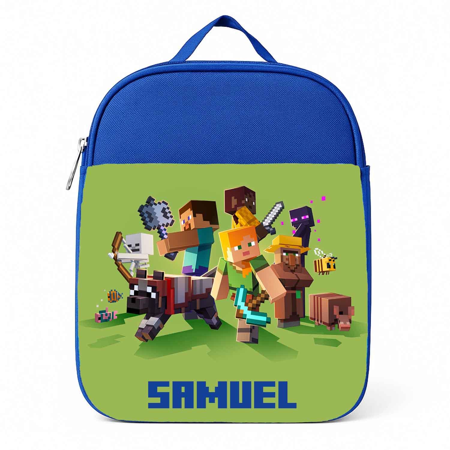 Personalised Gamer Lunch Box – Pixel Kids School Lunch Bag with Name - Image 2