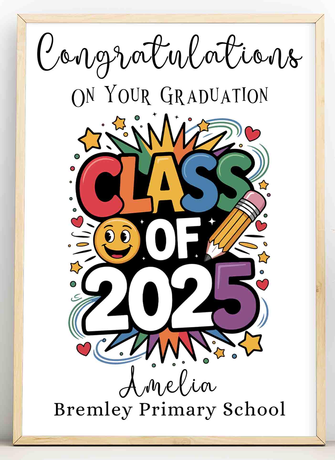 Personalised Graduation Poster and/or Teddy Bear – Class of 2026 Keepsake Gift - Image 2