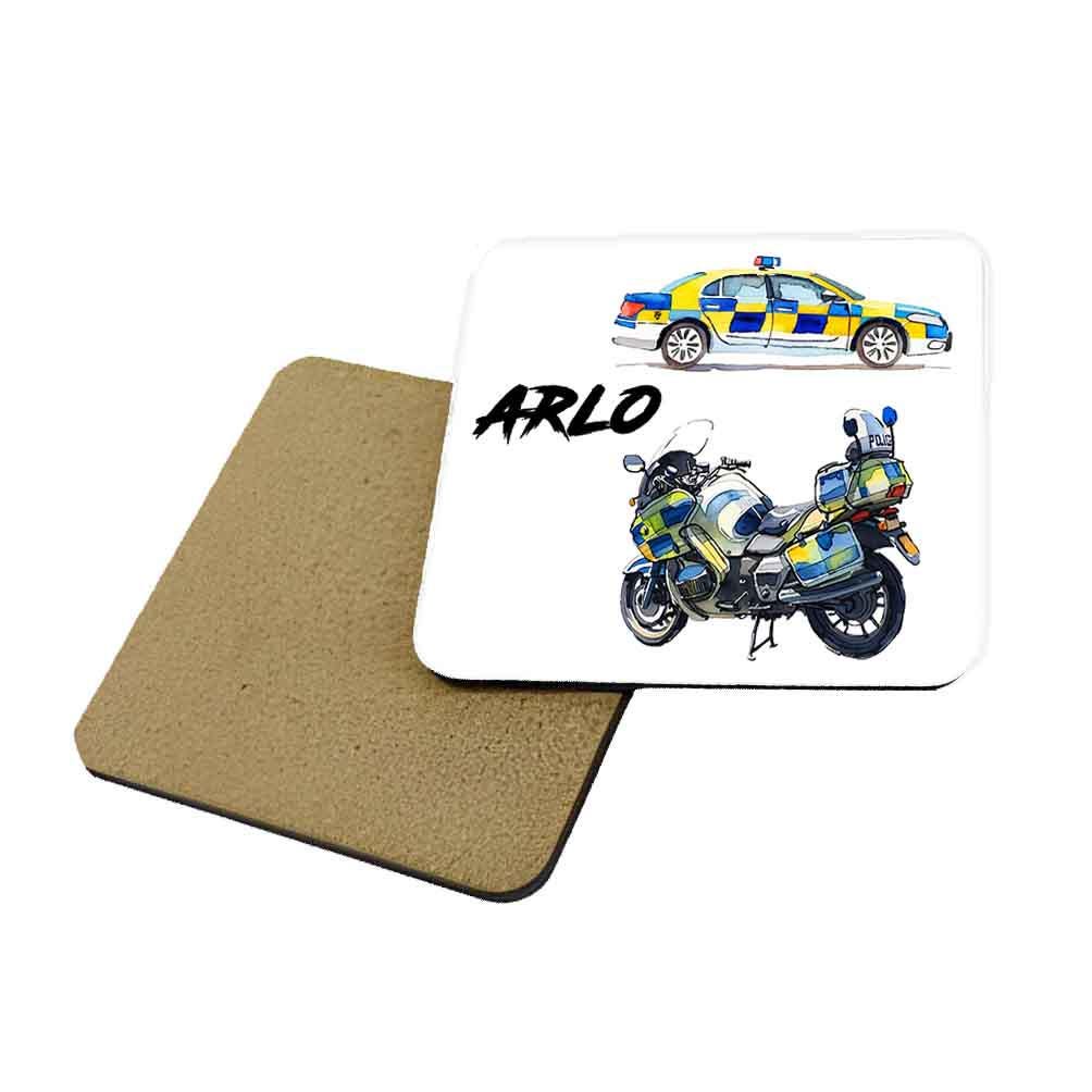Personalised Kids Dinner Set | Police Car Design - Image 5