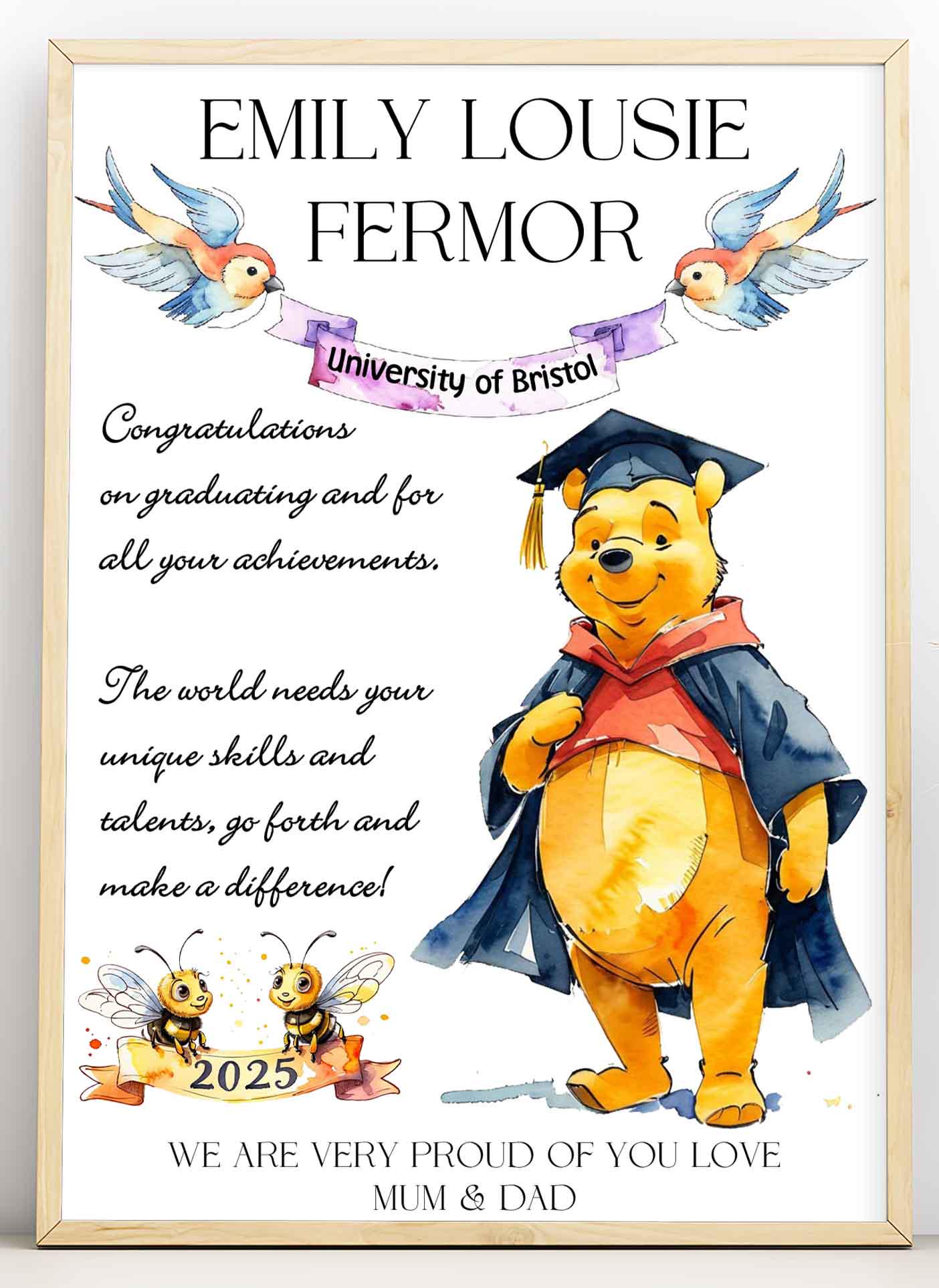 Personalised Graduation Teddy Bear 2026 – Custom Keepsake Gift for Students - Image 3