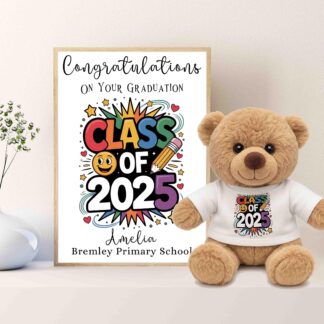 Personalised Graduation Word Art Print: Class of 2025 Keepsake