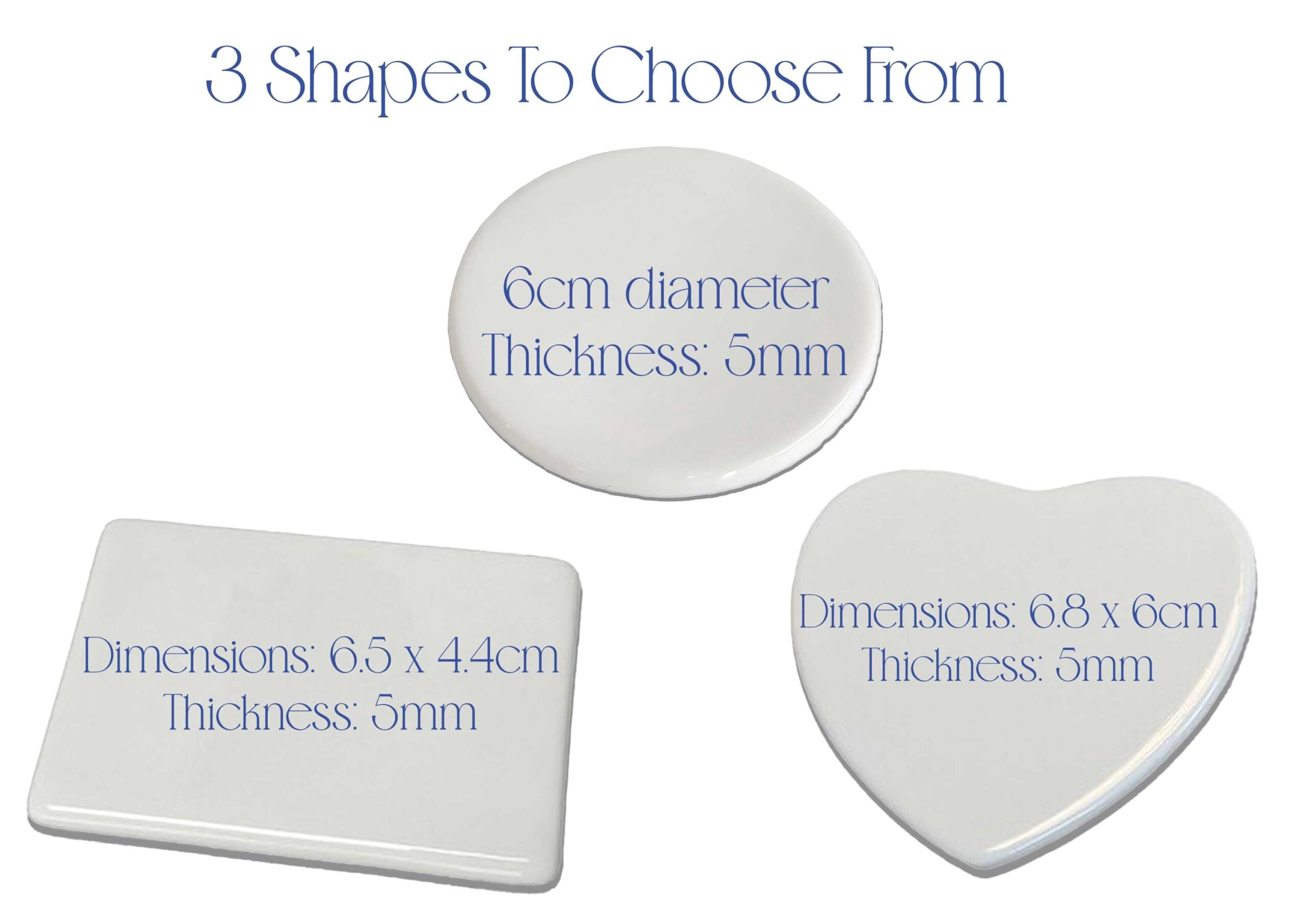 Personalised Polymer Fridge Magnet – Custom Name Magnet, Handmade Gift, solid heart, square, rectangle, Personalised Name Magnet plastic - Image 7