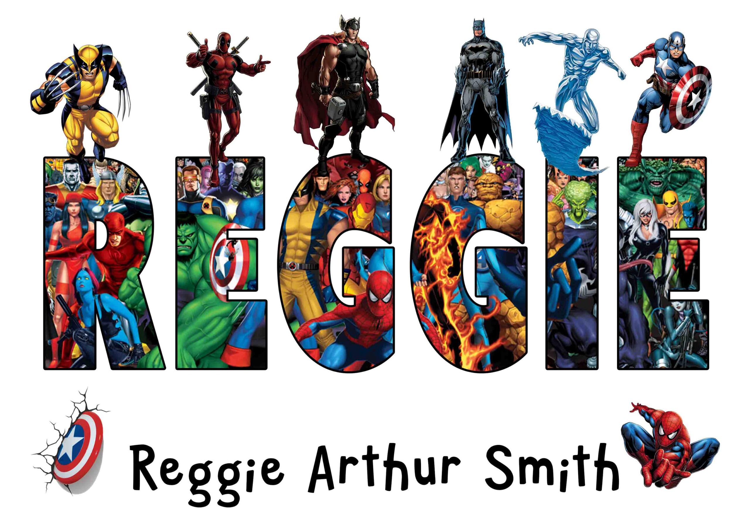 Personalised Superhero Nursery Art Prints – Custom Kids Bedroom Wall Decor - Image 3