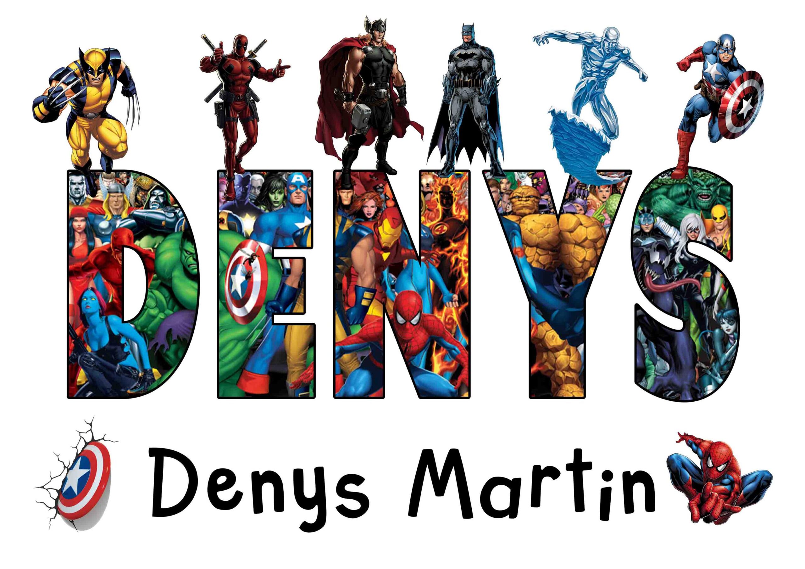 Personalised Superhero Nursery Art Prints – Custom Kids Bedroom Wall Decor - Image 2