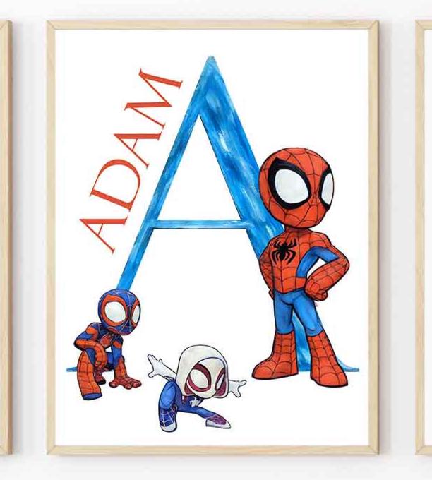 Personalised Superhero Prints – Set of 3 Custom Kids Wall Art, Nursery & Bedroom Decor - Image 5