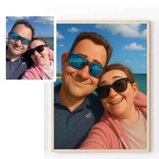 3D cartoon style art Portrait: Custom Cartoon Drawing from Photo (Digital Download)