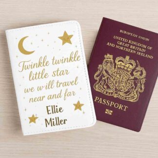 Personalised Baby Passport Cover: Faux Leather Travel Keepsake