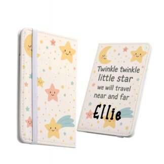 Personalised Baby Passport Cover – Faux Leather Holder – Child’s First Holiday Gift – New Baby Travel – Family Vacation Keepsake