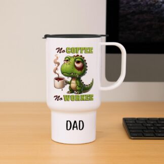 Personalised Travel Mug: Photo or Text, 14oz Polymer Mug