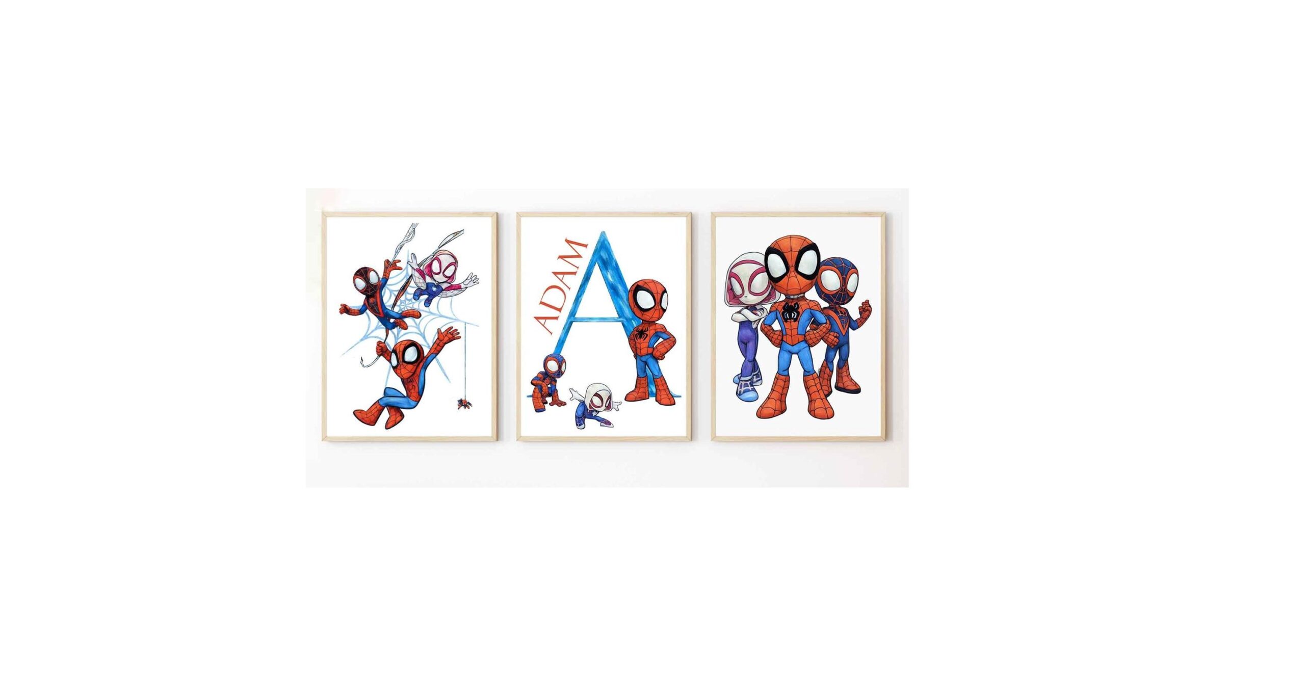 Personalised Superhero Prints – Set of 3 Custom Kids Wall Art, Nursery & Bedroom Decor - Image 3