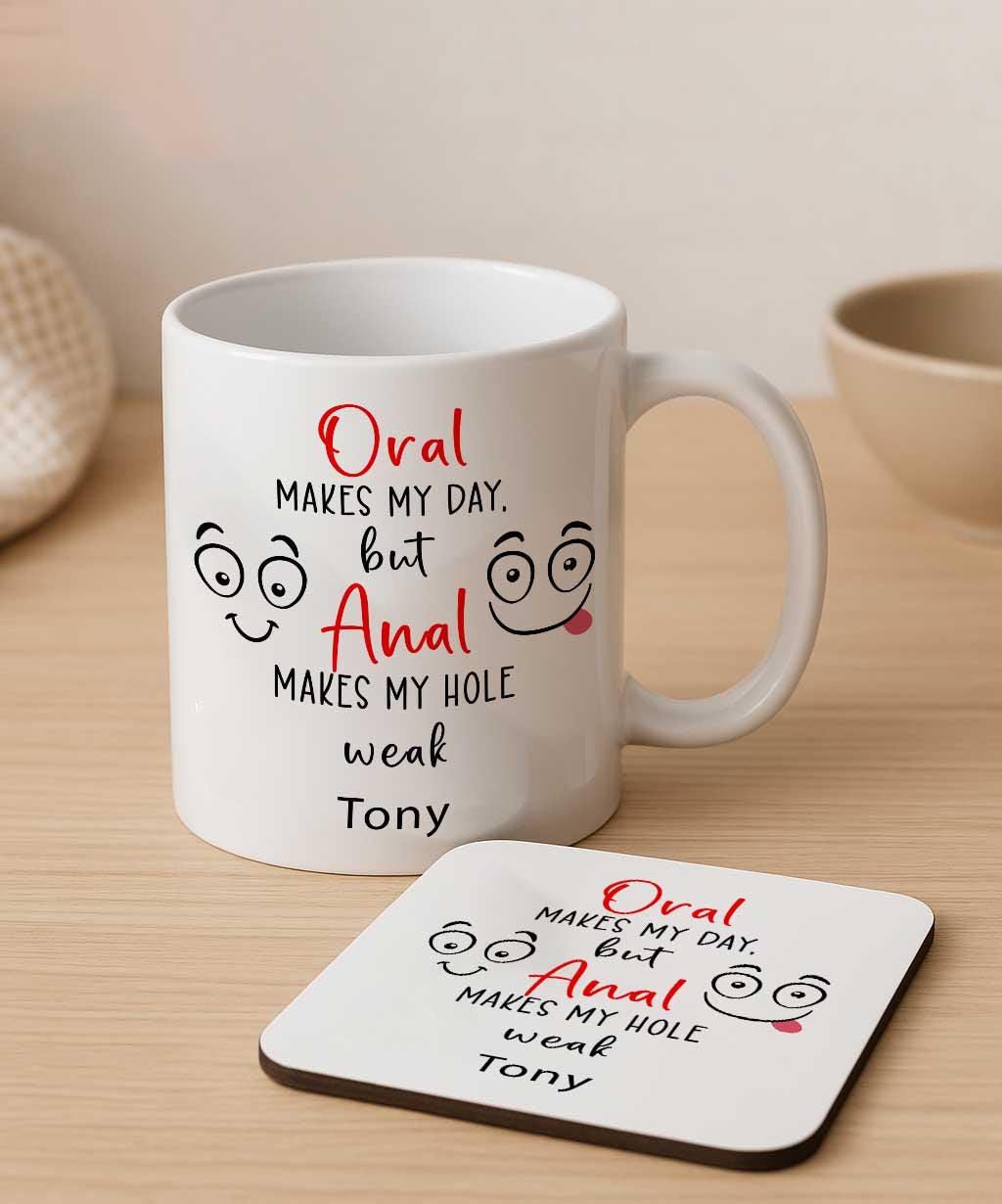 Personalised Funny Quote Mug – Cheeky Adult Humour Coffee Cup – Novelty Gift