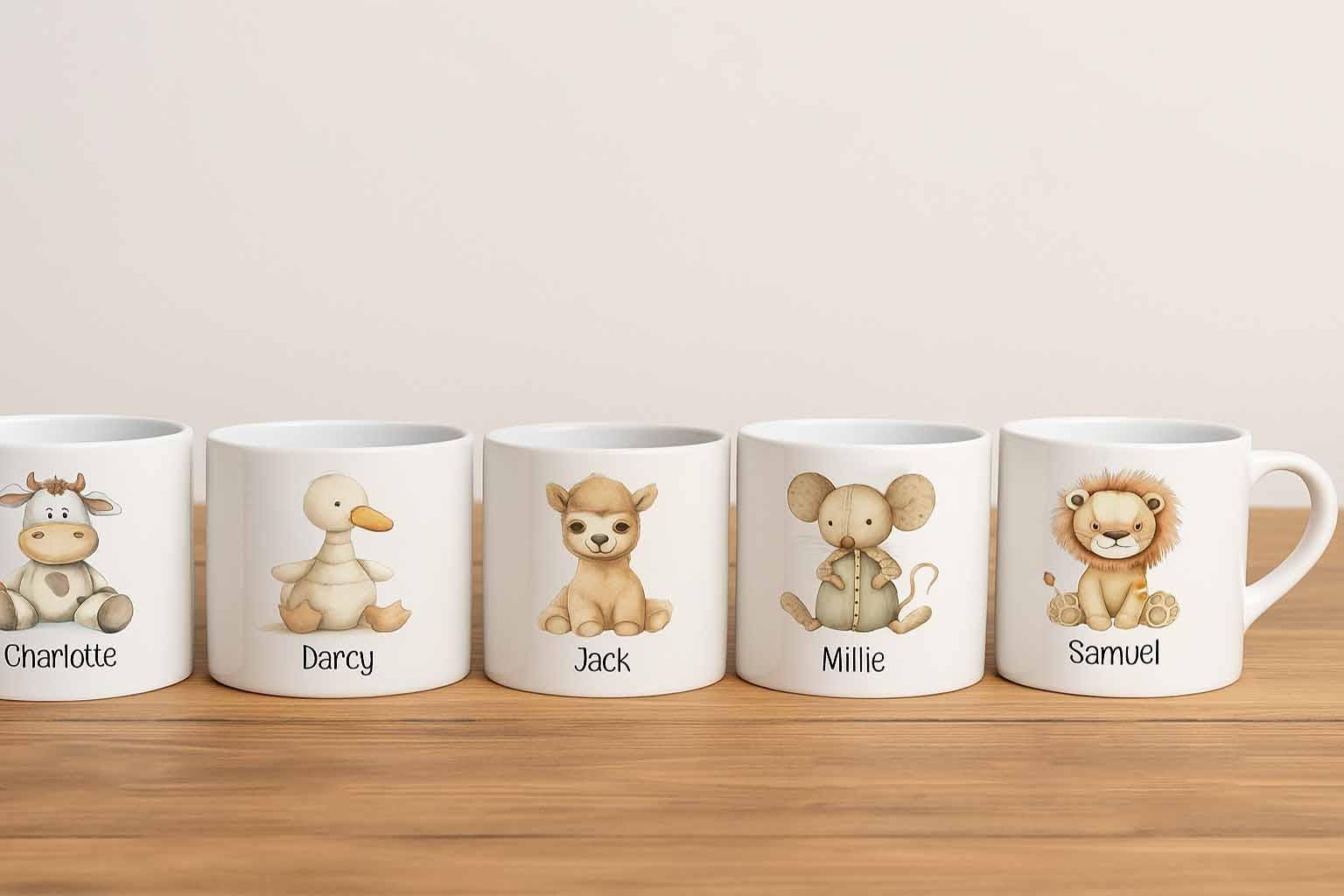 Personalised Boho Kids Mug Custom Name 6oz Ceramic or Polymer Cup, Toddler Drinking Cup, Bohemian Children’s Gift, BPA-Free Kids Cup - Image 4