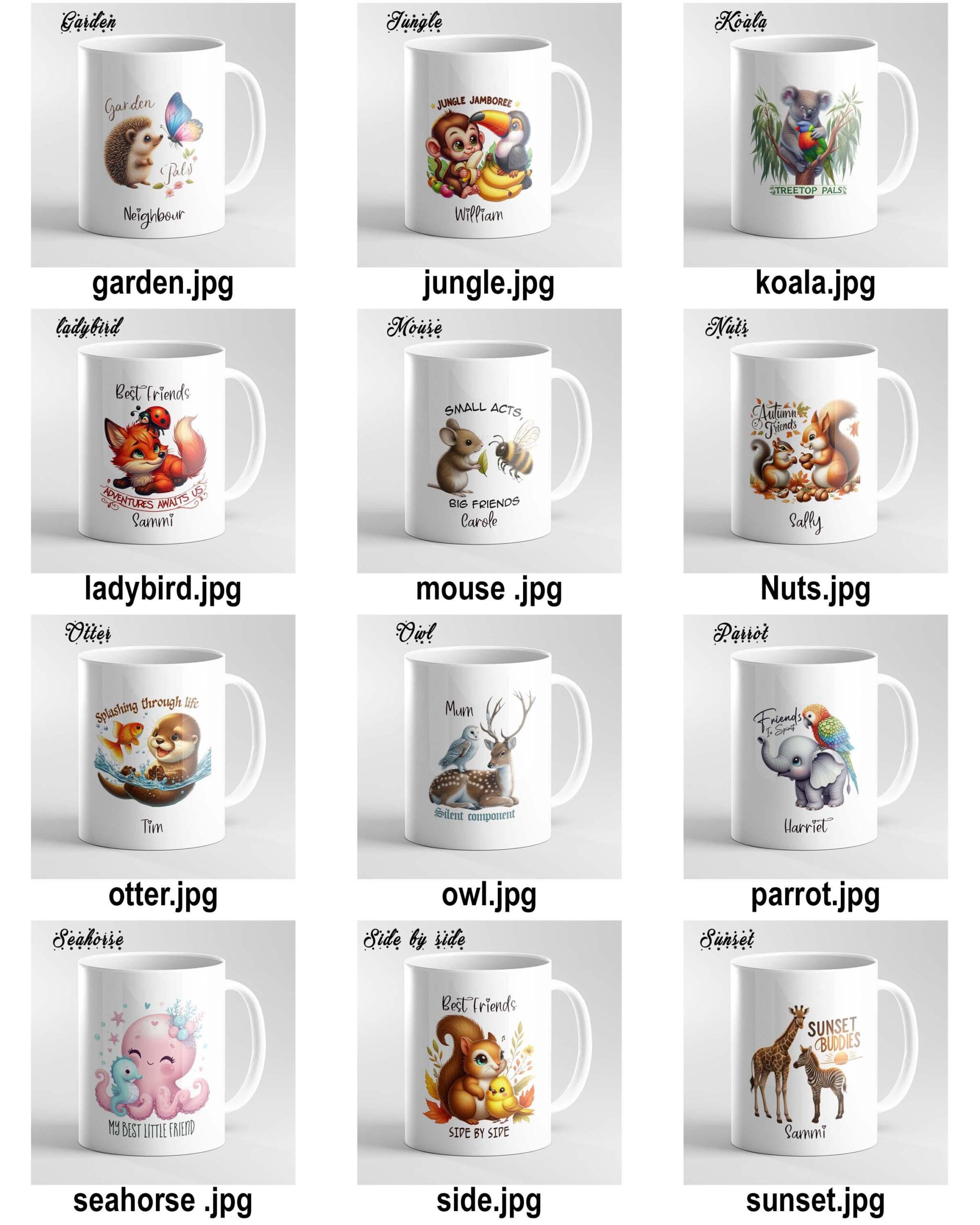Personalised Cute Animal Mug – best friends pets - Image 9