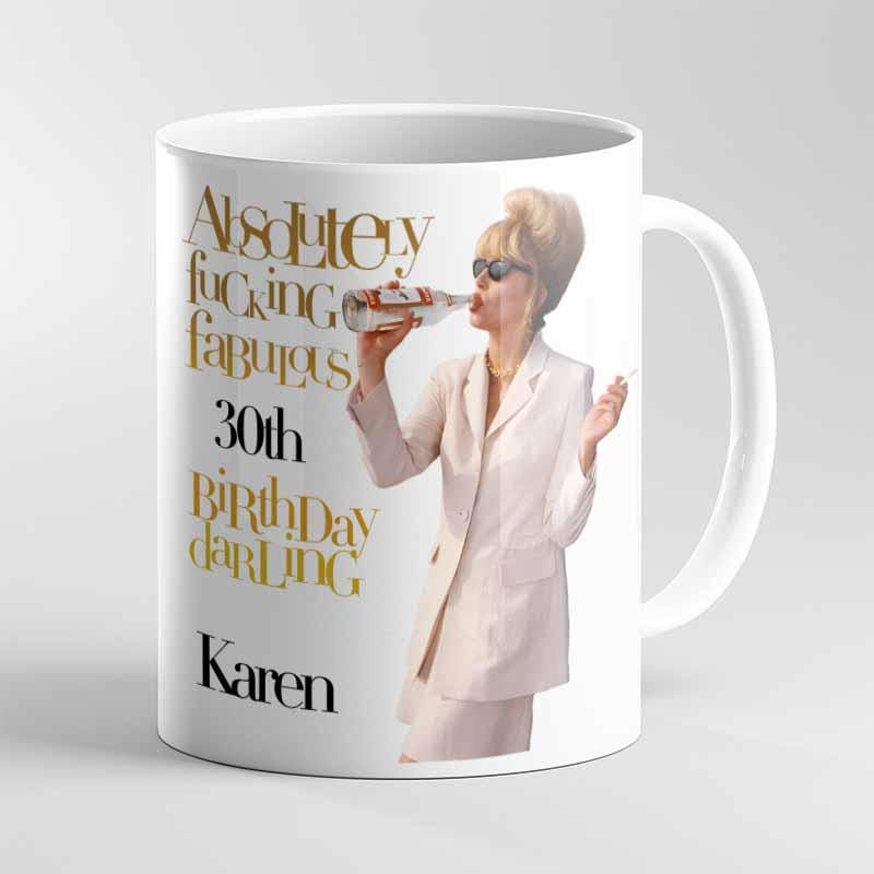 Funny Absolutely Fabulous Mug – Personalised 11oz Coffee Cup Gift - Image 3