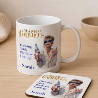 Personalised Absolutely Fabulous Mug – Funny Coffee Cup – Custom 11oz Mug – Humorous Gift for Friends, Coworkers, Birthday or Christmas