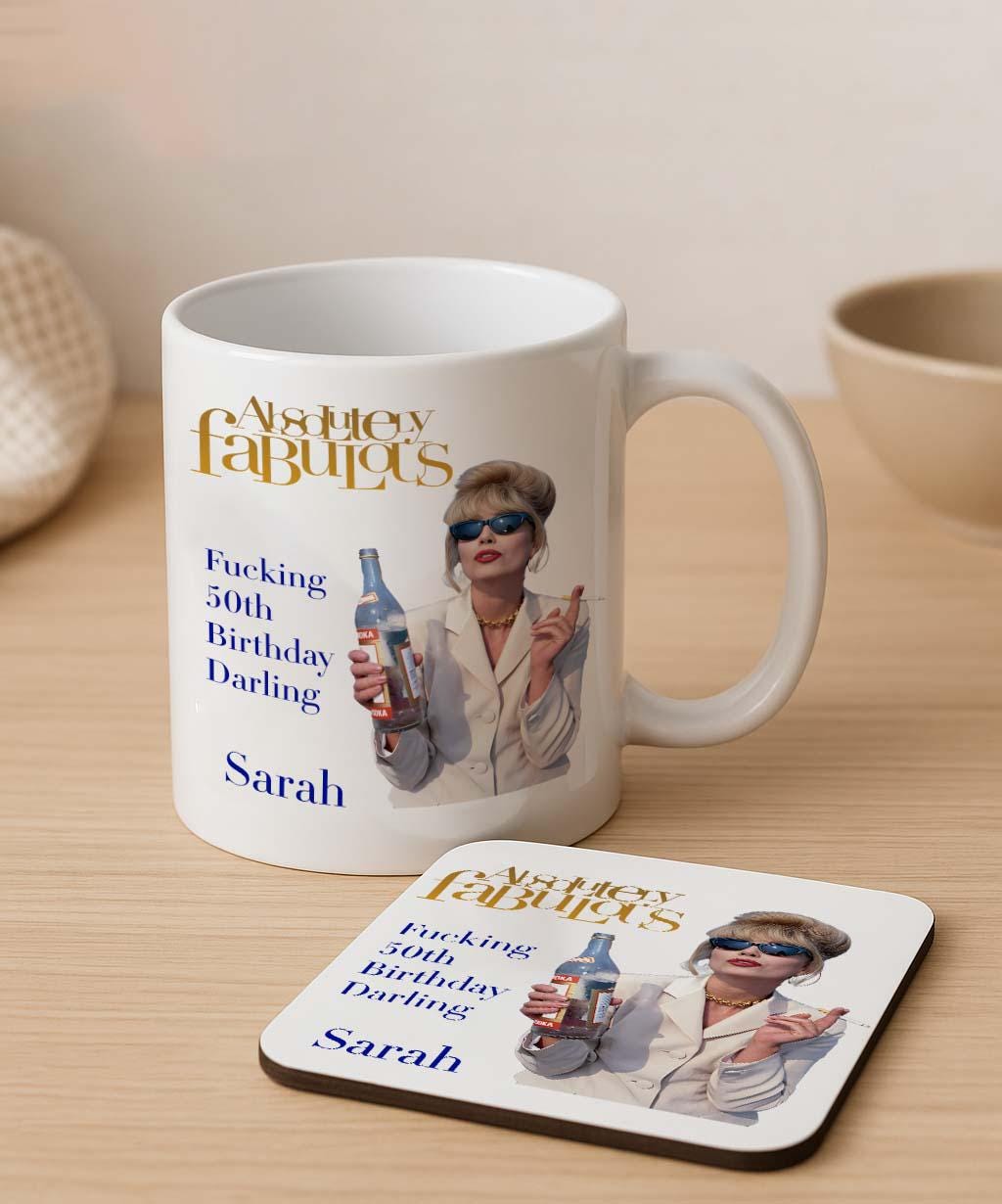 Funny Absolutely Fabulous Mug – Personalised 11oz Coffee Cup Gift