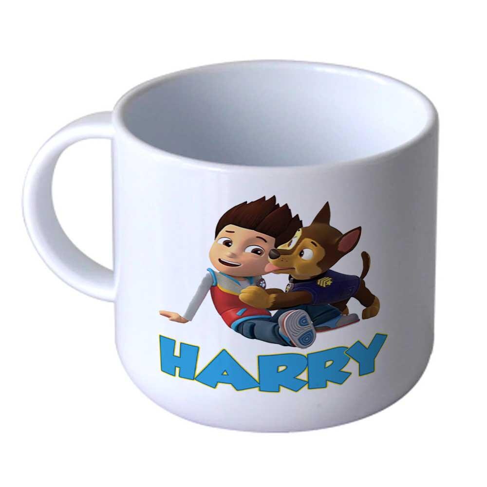 Personalised Rescue Puppy Kids Dinnerware Set – Custom Name Plate, Bowl, Cup & Cutlery Gift - Image 6