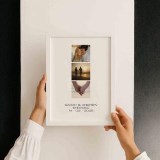 Personalised Engagement Photo Print • Custom Engagement Gift • Couple Photo Wall Art • Wedding Gift for Bride & Groom • Anniversary Print