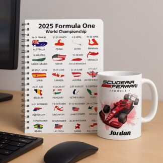 Personalised Racing Circuits Notebook – Motorsport Inspired A5 Lined Notepad, Custom Fan Gift