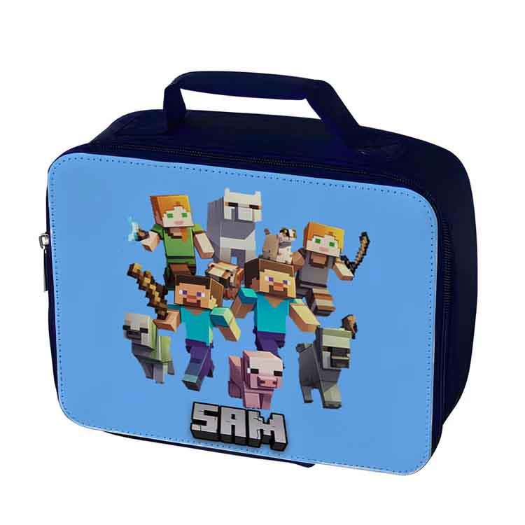 Custom Gamer Lunch Box & Cooler Bag – Personalised Kids School Lunch Bag with Name - Image 2