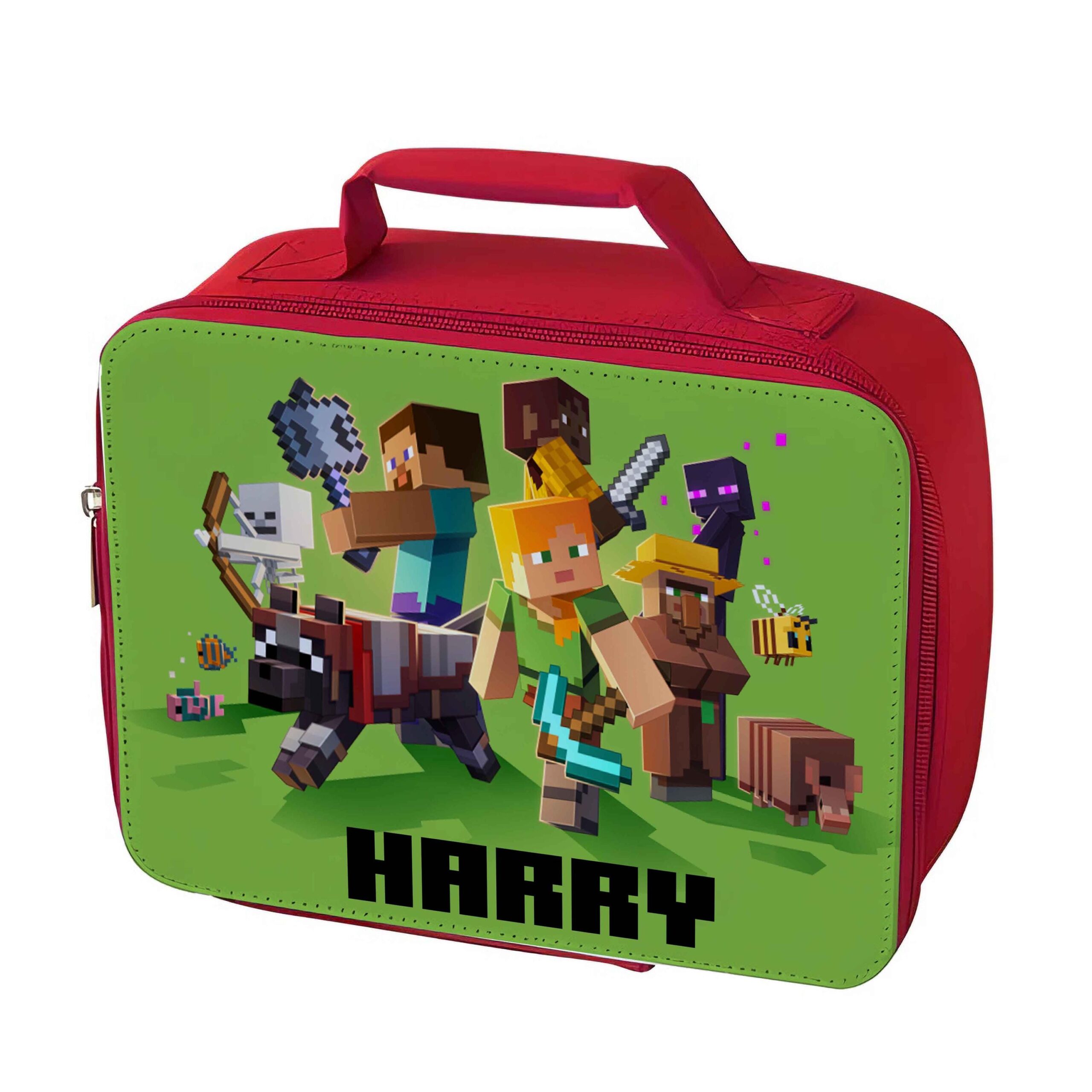 Custom Gamer Lunch Box & Cooler Bag – Personalised Kids School Lunch Bag with Name - Image 3