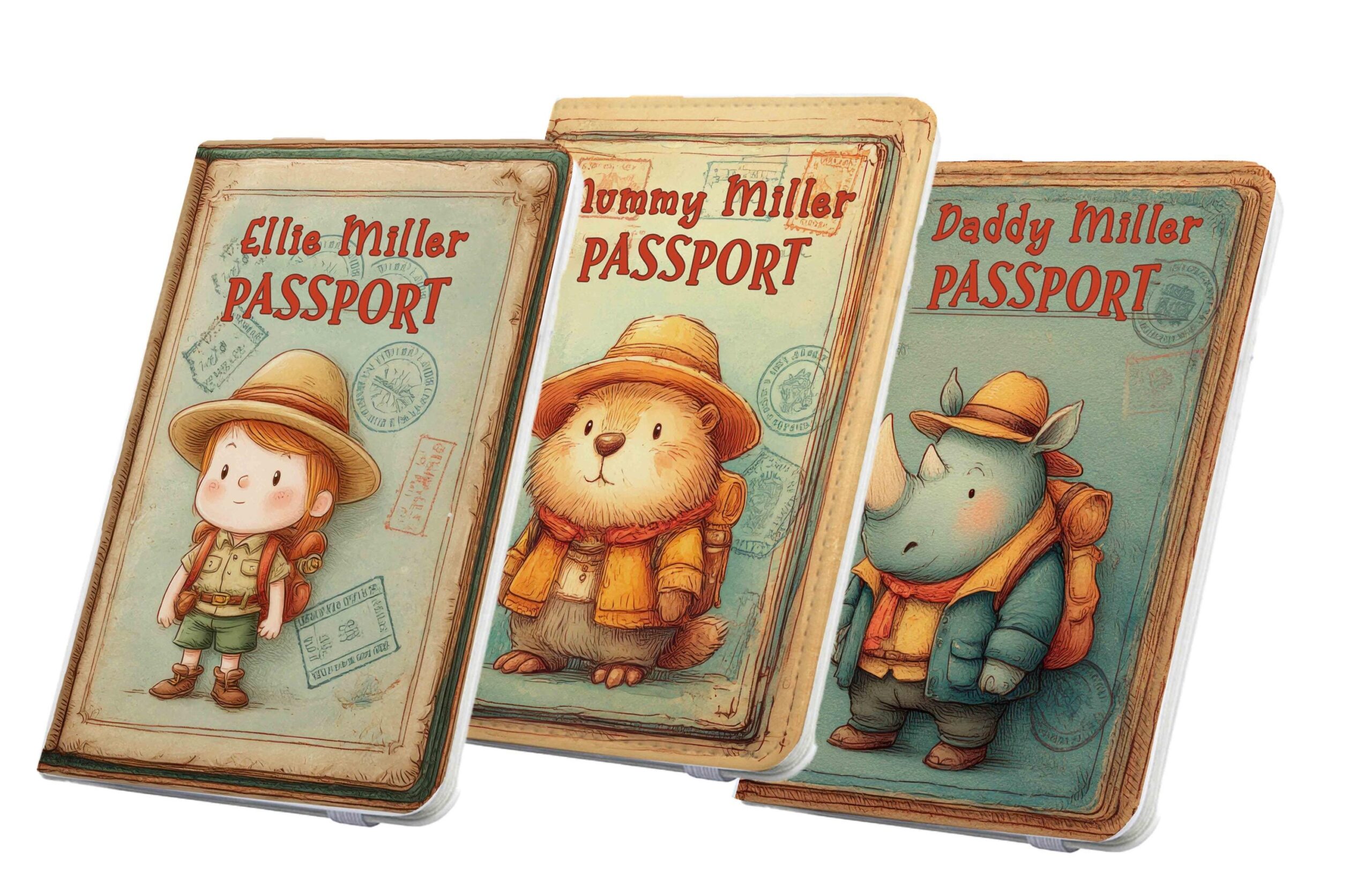 Personalised Passport Holder: Family Passports Faux Leather Travel Keepsake - Image 2