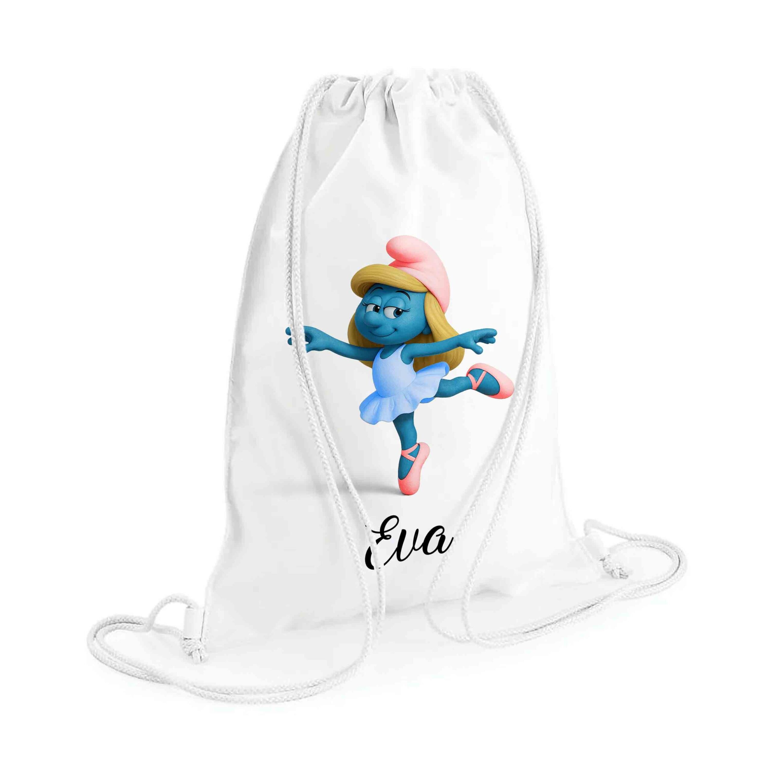 Personalised Blue Ballerina Drawstring Bag – Girls Dance & PE Kit Bag - Image 5