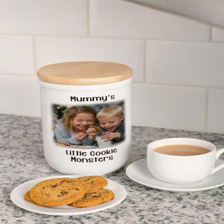 Personalised Biscuit & Sweet Storage Jar – Custom Cookie Jar, Birthday Gift for Mum Dad Grandad