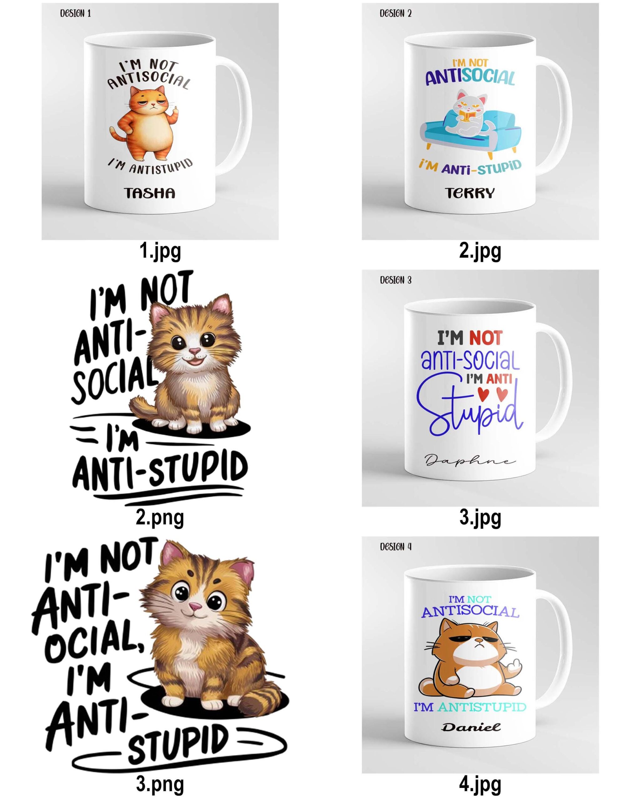 Personalised Funny Mug – I’m Not Anti Social I’m Anti Stupid – Sarcastic Coffee Cup – Gift for Friends, Coworkers, Birthday or Christmas - Image 6
